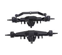 Demeras Conjunto de Eje RC Delantero y Trasero, Galvanoplastia Negra Resistente a la Erosión Ajuste Preciso Conjunto de Eje RC Fácil de Instalar Resistente a la Oxidación para Automóvil Modelo 1/18