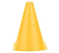 Demeras Conos de Marcador de Cono de Entrenamiento de fútbol, Conos de tráfico con Marcador Deportivo, 6 uds, 18cm, barreras de fútbol, Soporte de Marcador de plástico(Amarillo)
