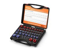 Demeras Detector de Hilo, Juego de Comprobador de Hilo Multifuncional de 44 Piezas con Tamaño en Pulgadas Métricas para Reparación