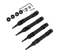 Demeras Eje de Transmisión de Coche RC, Eje CVD, Juego de Alto Rendimiento para Fiesta ST Rally 1/10 4X4, Coche RC sin Escobillas de Metal (Negro)