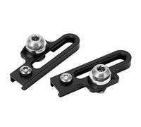 Demeras Frenos adaptadores de pinza C, piezas de bicicleta, 2 piezas de aleación de aluminio + tornillo de acero para bicicletas de carretera (negro)