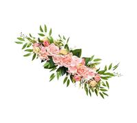 Demeras Guirnalda de Flores Artificiales Realistas, Vid Rosa, Acento Decorativo para el Hogar y Eventos, 70x15cm (Rosa)