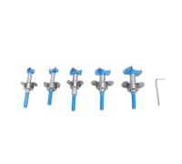 Demeras Juego de Brocas 15 Mm 20 Mm 25 30 35 Caja de Madera Vástago Hexagonal de 7 45 Cuerpo de Acero Abridor de Orificios Perforación Rápida Uso Versátil para Ensamblaje de Bisagras