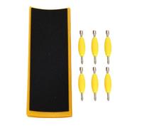 Demeras Juego de Cintas de Agarre para Diapasón, Pegatinas de Agarre para Diapasón, 2 Juegos, Uso Conveniente, Tuerca de Tornillo, Control Estable, Material de Espuma de PU para Monopatín de Dedo