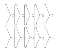 Demeras Juego de Mini Perchas para Ropa de Muñecas, Lindas Perchas de Metal para un Almacenamiento Ordenado del Armario de Muñecas, Regalo Ideal para Niños, Negro, 10 Piezas (150mm)