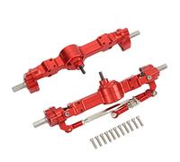 Demeras Kit de Actualización de Eje Trasero Delantero de Metal para Coches RC Serie MN 90 99S, Diseño Ligero y Fiable (Rojo)
