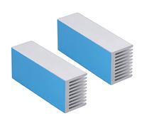 Demeras Kit de Disipador Térmico de Alta on Aletas de Refrigeración de Aluminio para CPU, Chip Electrónico PCB, 2 uds., 100x40x30mm (Con adhesivo termoconductor)