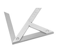 Demeras Medidor de ángulo Central de Acero Inoxidable, Herramienta de Medición Duradera para Placas Circulares y Objetos Cilíndricos, 150x130mm
