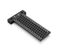 Demeras Medidor de Trazado en Forma de T, Uso Práctico, Regla de Marcado Auxiliar, Escalas Imperiales, Procesamiento CNC, Aleación de Aluminio, Alta Precisión para Dibujar Líneas Rectas