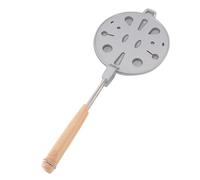 Demeras Molde para Galletas de Nogal, Aleación de Aluminio, Madera, Antiadherente, 12 Agujeros, Molde para Hornear Oreshki para Cocina, Estufa de Gas (Plata)
