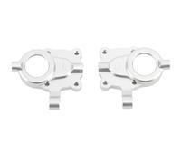 Demeras Nudillo de Dirección del Eje Delantero RC, Dirección Precisa, Pesos RC Resistentes a la Oxidación, Nudillo de con Rodamientos para Coches 1/18 (Plata)