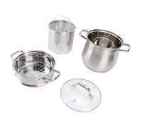 Demeras Olla para Sopa, Olla Multifuncional, Asas Antiescaldaduras Fáciles de Limpiar, Acero Inoxidable para Cocina (Tipo 1)