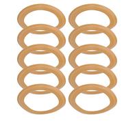 Demeras Paquete de 10 Anillos de Pistón de Goma, Alta Resistencia Al Desgaste y Al Impacto para Aplicaciones de Compresores de Aire, Perfecto para Bombas sin Aceite de 550w, 68x48x0,8 Mm