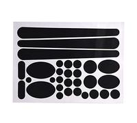 Demeras Pegatinas de Bicicleta Juego de Pegatinas de Seguridad de Carbono Cinta Protectora a Prueba de Agua para Bicicletas Película de decoración de calcomanías para Bicicletas(Negro)