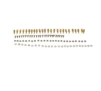 Demeras RC Pushrod Linkage Stopper Conector Ajustable para Modelos Barcos Aviones Helicópteros Latón Dorado 25 Unidades (1,0 mm)