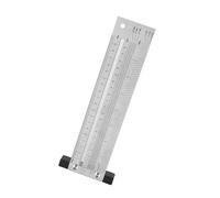 Demeras Regla de Trazado para Carpintería, Herramienta de Medición de Acero Inoxidable Ultraprecisa para Proyectos de Mejoras para el Hogar, 1 Pieza (20,3 cm/8 pulgadas)