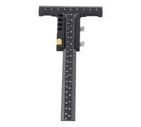 Demeras Regla Multifunción para Carpintería en Forma de T, Medición Precisa de Distancia, Aguja de Carpintería de Aleación de Aluminio de Alta Eficiencia para Marcar Líneas