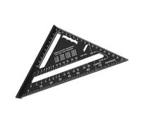 Demeras Regla Triangular Cuadrada de Metal de 7 Pulgadas, Herramienta Cuadrada de Carpintero Duradera para Entusiastas de la Carpintería
