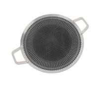 Demeras Sartén para Barbacoa, Placa para Parrilla de Estufa para Barbacoa, Acero Inoxidable Multifuncional para Filete (38cm)