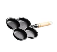 Demeras Sartén para Tortilla de Huevos, Sartén para Huevos de Hierro Fundido de Larga Duración para Estufa de Gas