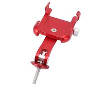Demeras Soporte Ajustable para Teléfono de Bicicleta, Soporte de Aleación de Aluminio a Prueba de Golpes para Navegación, Fotografía y Ciclismo (Rojo)