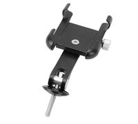 Demeras Soporte Ajustable para Teléfono de Bicicleta, Soporte de Aleación de Aluminio a Prueba de Golpes para Navegación, Fotografía y Ciclismo (Negro)