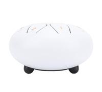 Demeras Tambor de Lengua, Sonido Agradable, Tambor de Gota de Lluvia, Versátil, Portátil, Tono C para Meditación Al Aire (Blanca)