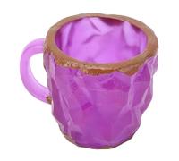 Demeras Taza de café de Cristal Mineral de Imitación de Resina, Textura única Hecha a Mano para un Regalo Elegante de Decoración del Hogar