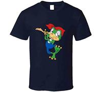 Demetan Kerokko The Brave Frog Playing Flute Retro Vintage Style T-Shirt and Apparel T Shirt(Large)