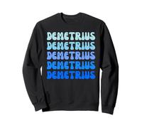 Demetrius Retro Name Stack Design Sudadera