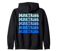 Demetrius Retro Name Stack Design Sudadera con Capucha