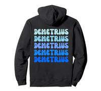 Demetrius Retro Name Stack Design Sudadera con Capucha
