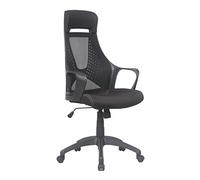 Demeyere 369712 Collection Freetown Chaise de Bureau Ergonomique Réglable, Noir Mat, L 62 cm x P 63 cm x H 116 cm