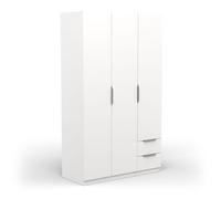 Demeyere 391368 Vestidor con Armario Moderno 3 Puertas 2 cajones 4 nichos, Madera de ingeniería, Gris