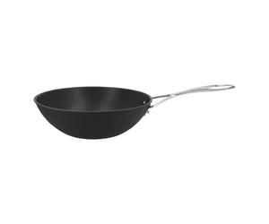 Demeyere Alu Pro 5 Wok fondo plano 30 cm, Aluminio, Plata-negro