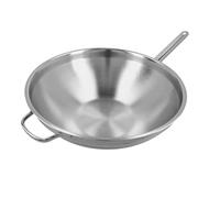 Demeyere Apollo 7 Wok fondo plano 36 cm, 18/10 Acero inoxidable, Plata