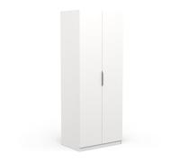 Demeyere Armario de 2 Puertas, 1 nicho Moderno, Color Blanco Mate, 79,4 x 51,1 x 203 cm, Madera de ingeniería