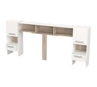 Demeyere Cabecero Dormitorio Principal Watson Color Roble Kronberg y Blanco Mate Habitación Doble 135/140/150 cm