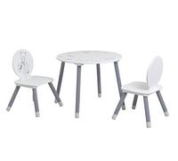 Demeyere Ensemble de 1 Table + 2 Chaises Enfant “Bear” - Petite Table Enfant et SES Chaises Motif Ourson - Style Contemporain - Marque Française 60x60x50 cm