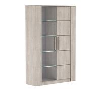 Demeyere escaparate, Tablero de partículas de 22 mm, Roble, 114 x 39,6 x 175, 8
