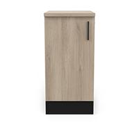 Demeyere Mueble bajo Cocina, 1 Puerta Origan, Fabricado en Francia, Garantía de 2 años, Madera de ingeniería, Kronberg/Negro Mate, L 40 x P 60 x H 85 cm