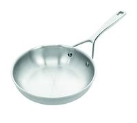 Demeyere Sartén Essential 5 - Sartén de Acero Inoxidable. Adecuado para Todas las Fuentes de Calor - Inducción Incluida. Rápida Conductividad Térmica. 30 Años de Garantía - Ø 24 cm
