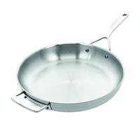 Demeyere Sartén Essential 5 - Sartén de Acero Inoxidable. Adecuado para Todas las Fuentes de Calor - Inducción Incluida. Rápida Conductividad Térmica. 30 Años de Garantía - Ø 32 cm