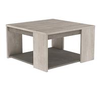 Demeyere Table Basse Antibes pour le Salon, Imitation Bois, Format Carré : 80 x 80 x 45 centimètres, Style affirmé Avec Des lignes épurées et un Coloris chêne, Fabriqué en France