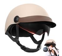 Demi-Casque De Moto - 54-62cm Tour De Tête |Casquette Sécurité, Chapeau Protection Visage Ouvert Avec Pare-, Casquede Scooter Et Vélo Pour Été Et Toutes Saisons