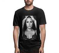 Demi Lovato Men's Cotton Pop Short Sleeves T Shirt Tees Sports Shirt (Small)