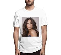 Demi Lovato Mens Men's Pop Short Sleeves T Shirt Tees Cotton Shirt (Medium)