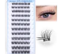 Demi-wispies - Pestañas postizas de visón sintético con banda transparente, pestañas de tira rusas esponjosas de aspecto natural, ligeras de 13 mm, pestañas postizas cortas invisibles, pequeñas, 3D