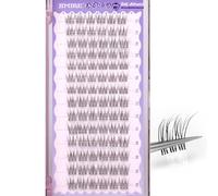 Demi-wispies - Pestañas postizas de visón sintético con banda transparente, pestañas de tira rusas esponjosas de aspecto natural, ligeras de 13 mm, pestañas postizas cortas invisibles, pequeñas, 3D