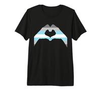 DemiBoy Love Heart DemiMale Bandera Camiseta Premium